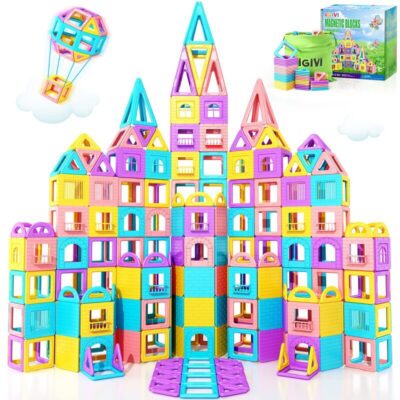 Magnetic building blocks castle