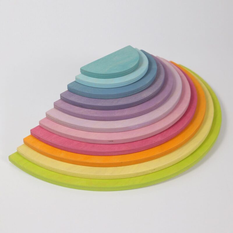 Rainbow disk pastel stairs