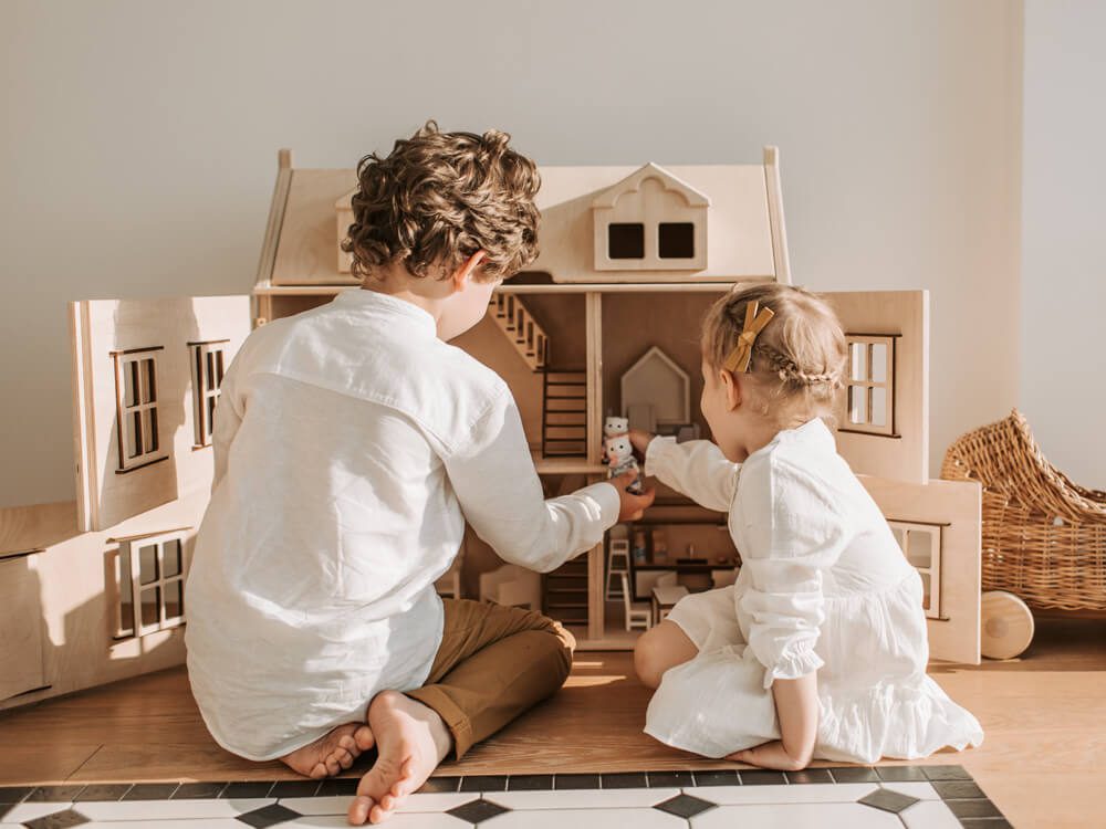 Two children playing together